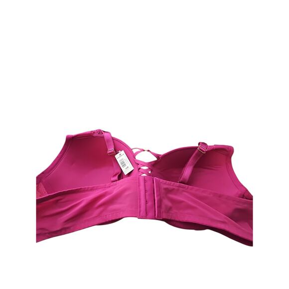 Torrid XO Plunge Push-Up Bra underwire bright pink sz 46B new with tags WL358 - Picture 8 of 8